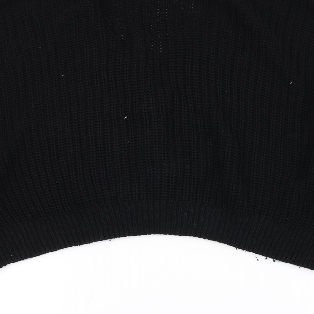 Divided Womens Black  Knit Cardigan Jumper Size L