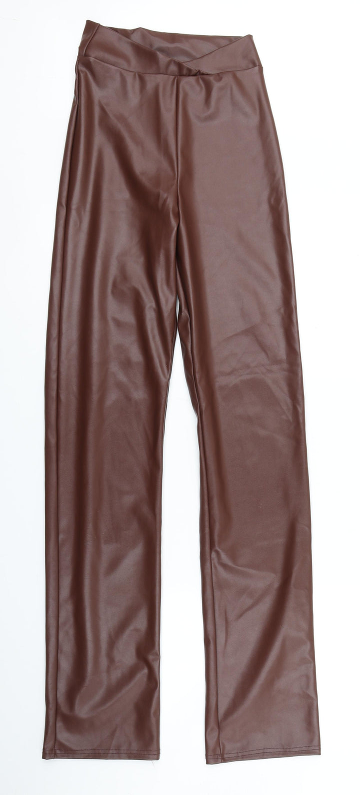 PRETTYLITTLETHING Womens Brown   Trousers  Size 4 L32 in