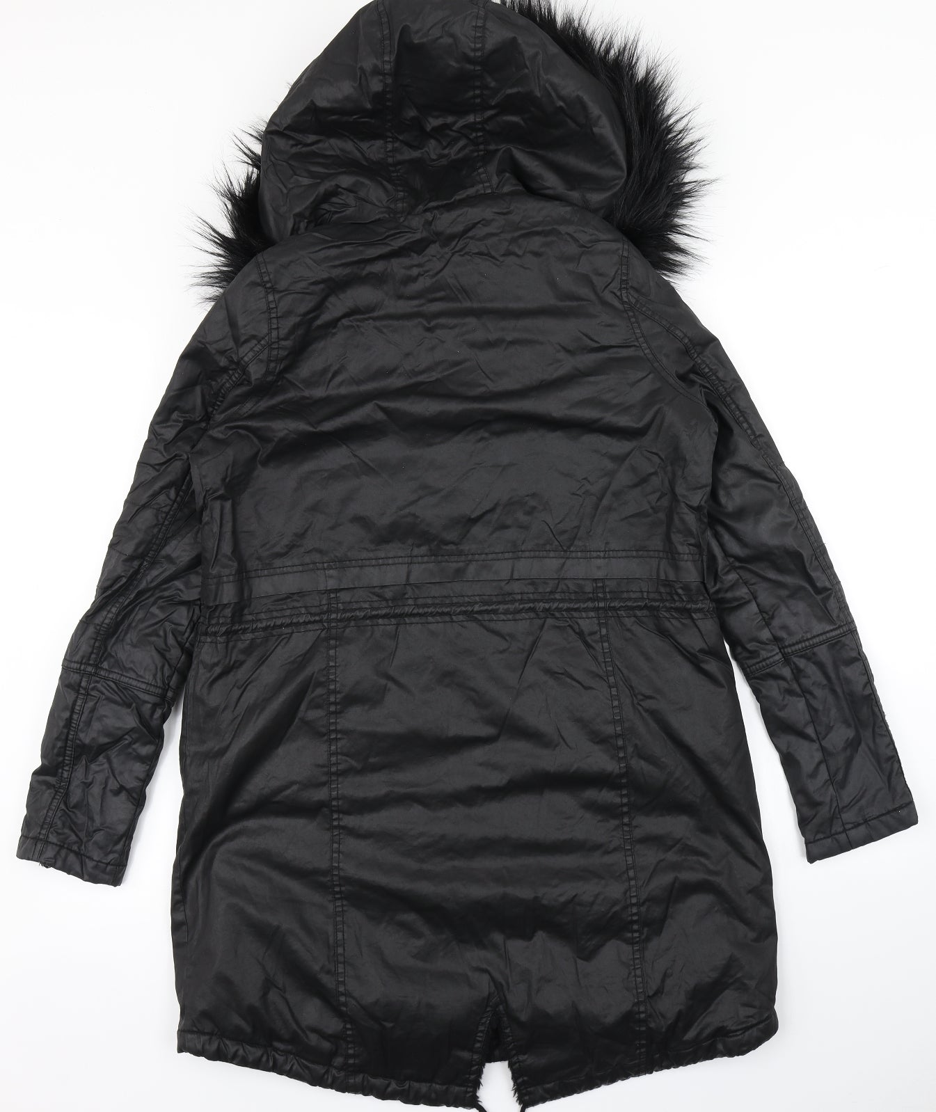 River Island Womens Black   Parka Coat Size 8