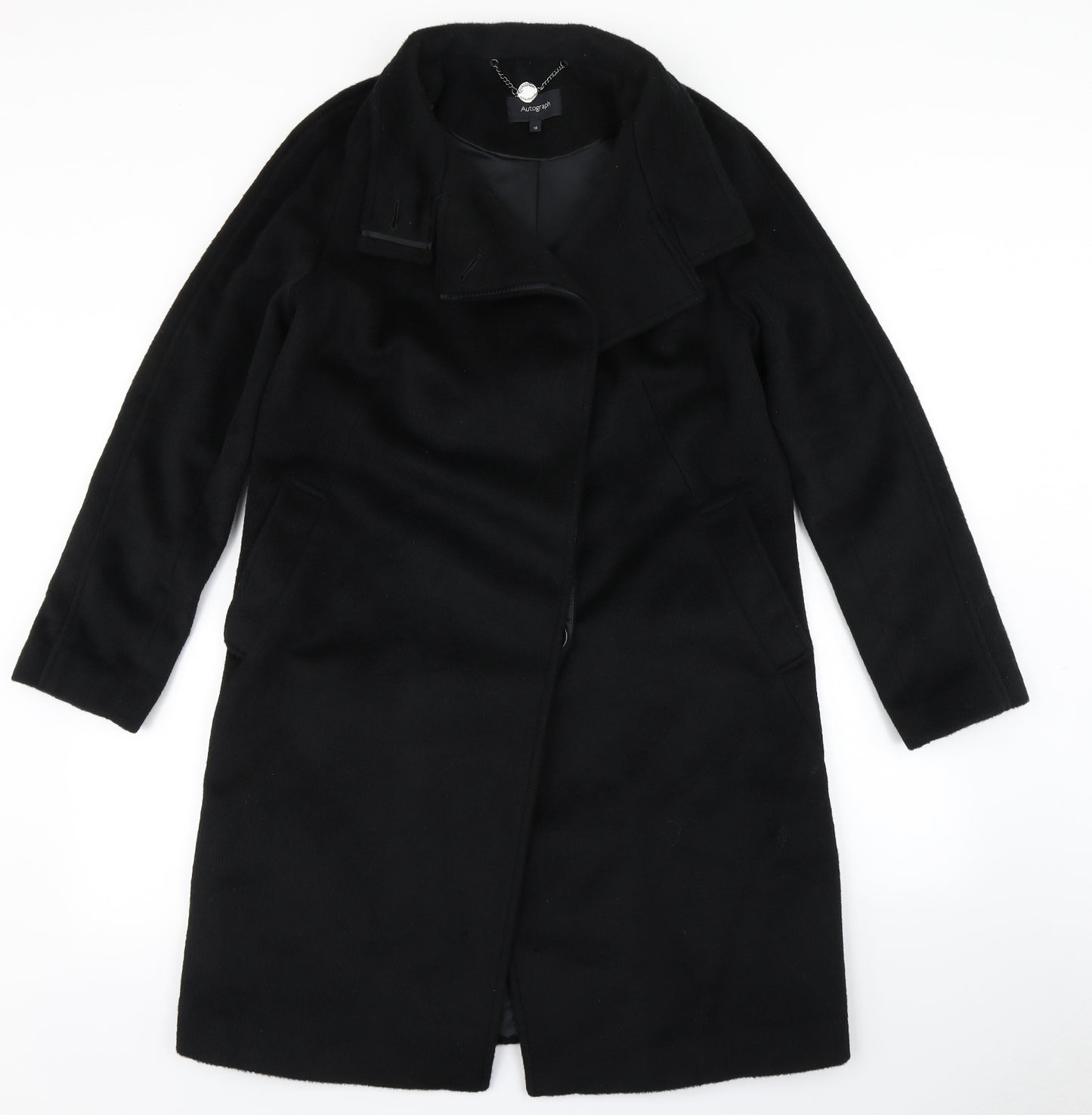 Autograph Womens Black   Overcoat Coat Size 12
