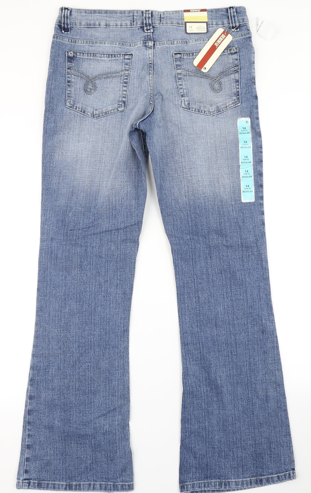 Denim Co Womens Blue  Denim Bootcut Jeans Size 14 L30 in