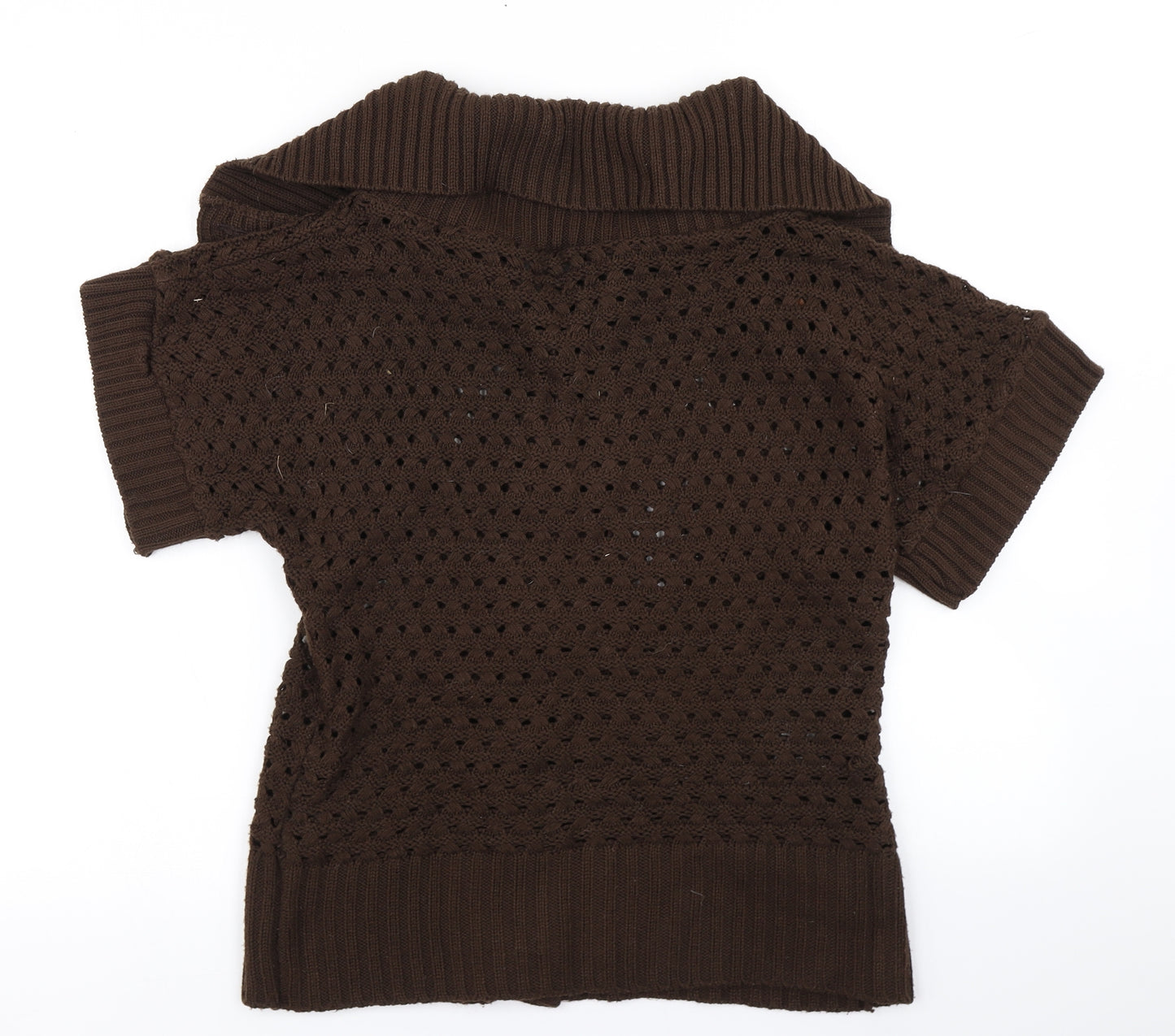 E-vie Womens Brown  Knit Cardigan Jumper Size 10