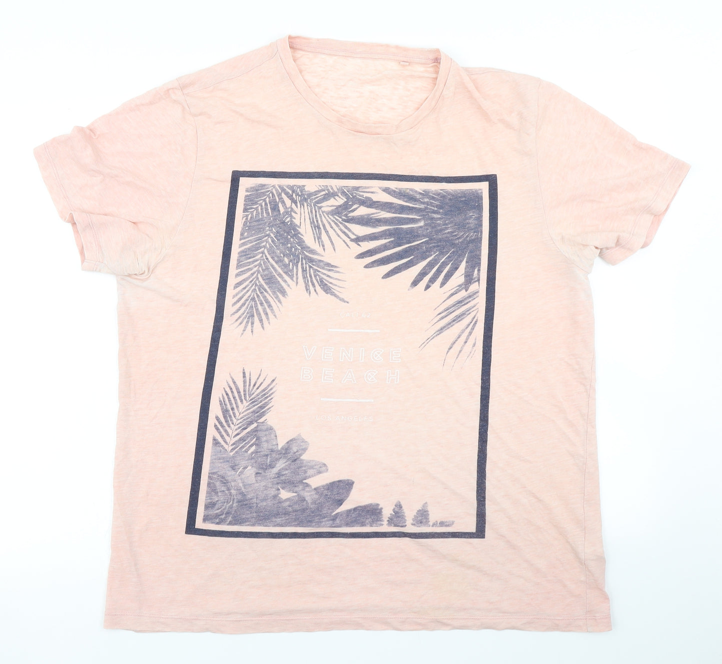 NEXT Mens Pink    T-Shirt Size L