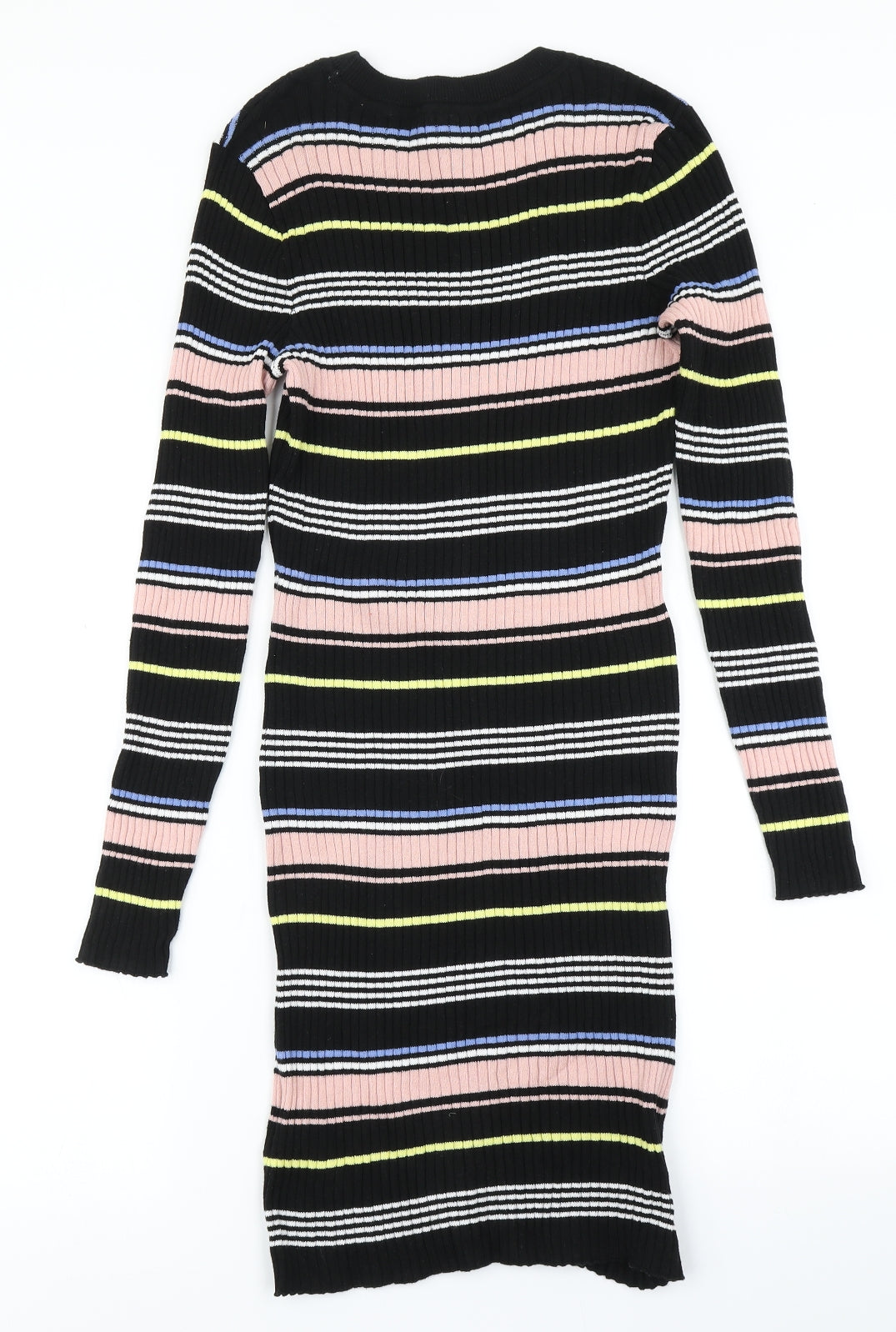 Divided Womens Black Striped Knit Bodycon  Size 14