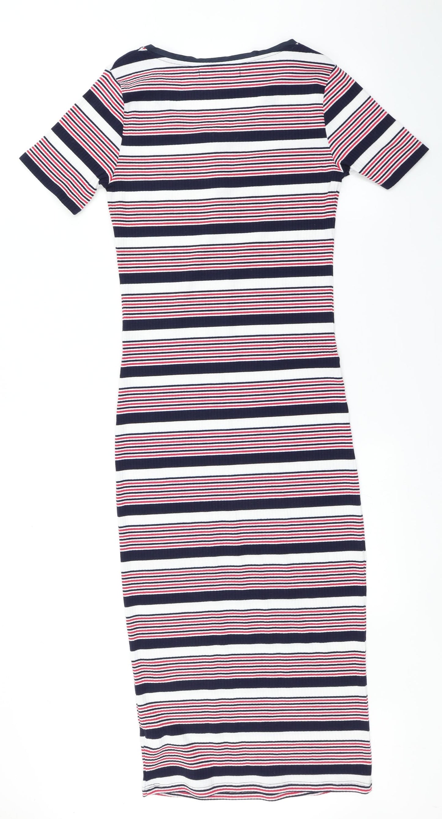 NEXT Womens Blue Striped Knit Bodycon  Size 8