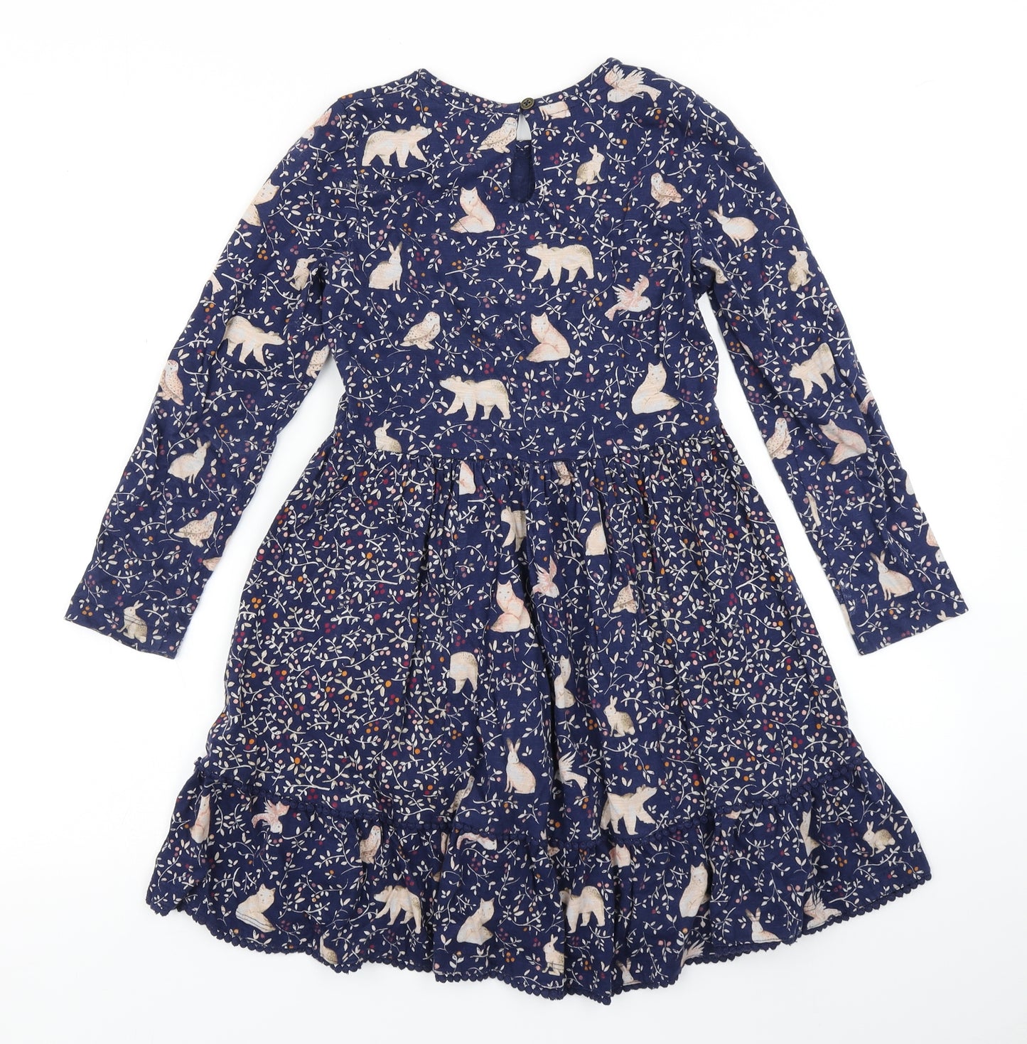 Mantaray Girls Blue Floral  Skater Dress  Size 8-9 Years