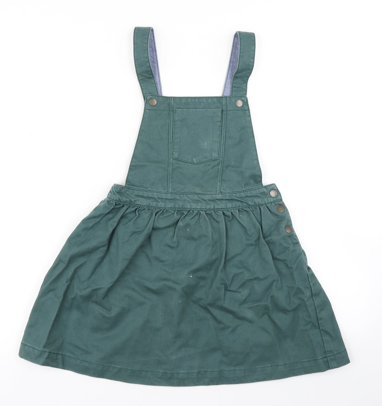 Fatface Girls Green  Denim Pinafore/Dungaree Dress  Size 8-9 Years