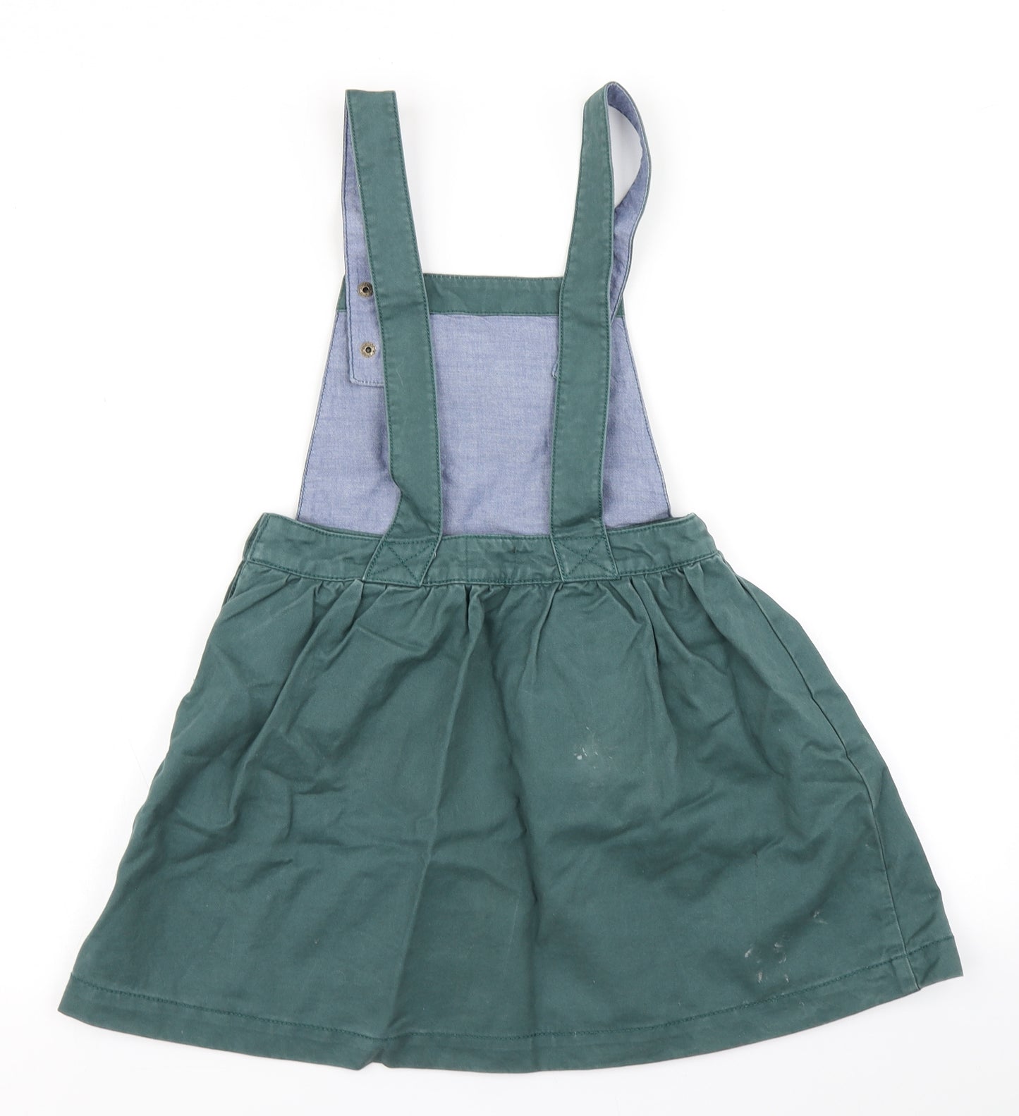 Fatface Girls Green  Denim Pinafore/Dungaree Dress  Size 8-9 Years