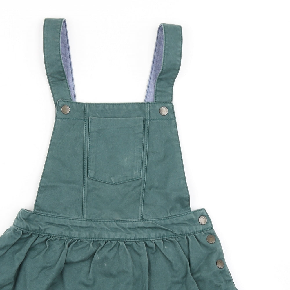 Fatface Girls Green  Denim Pinafore/Dungaree Dress  Size 8-9 Years