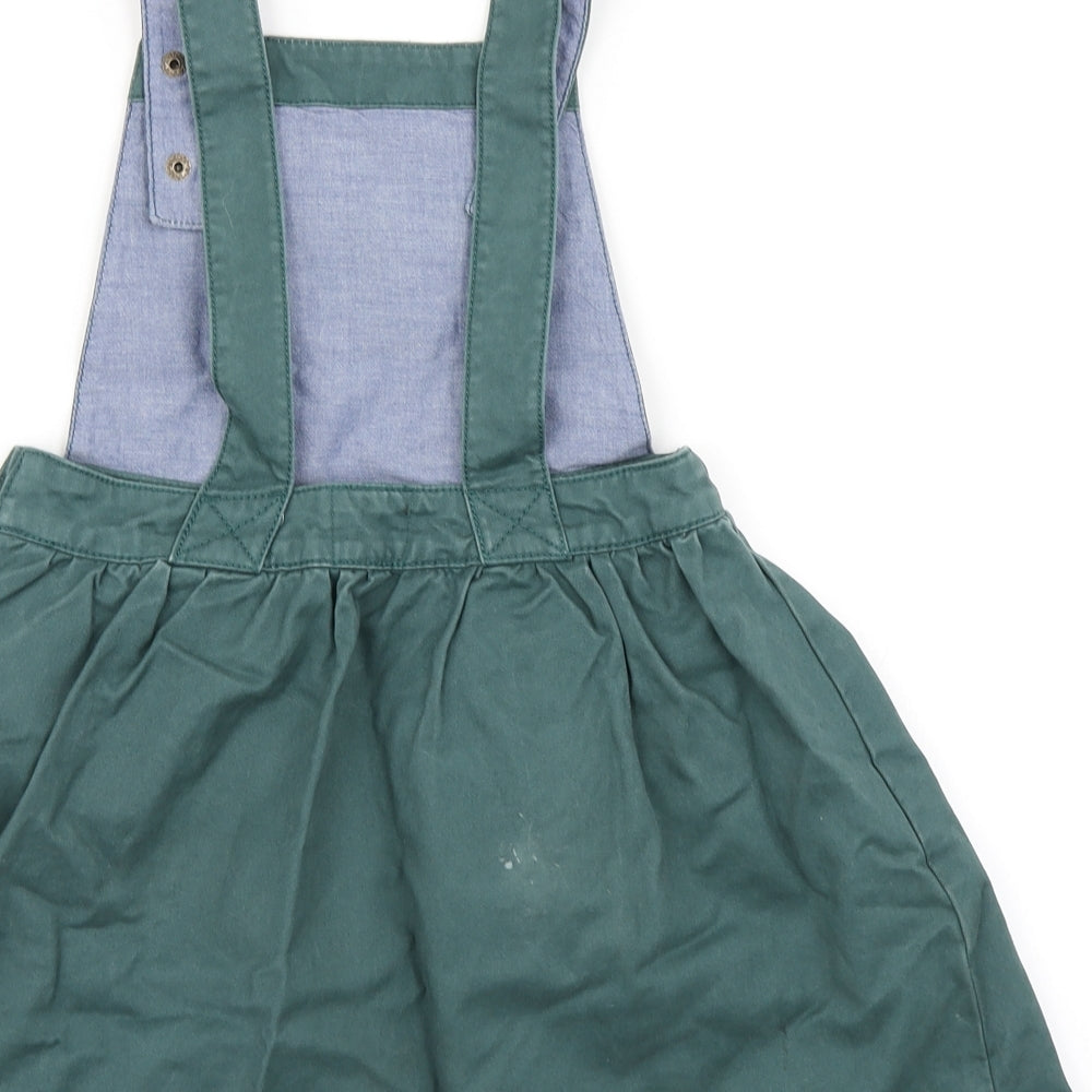 Fatface Girls Green  Denim Pinafore/Dungaree Dress  Size 8-9 Years