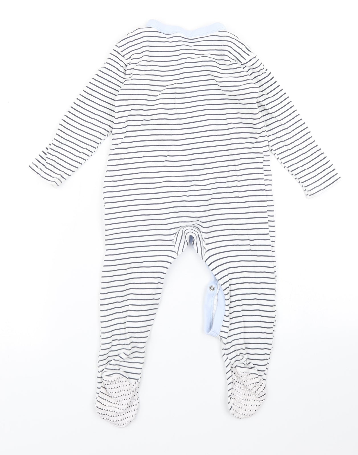 Nutmeg Boys Blue Striped  Babygrow One-Piece Size 12-18 Months