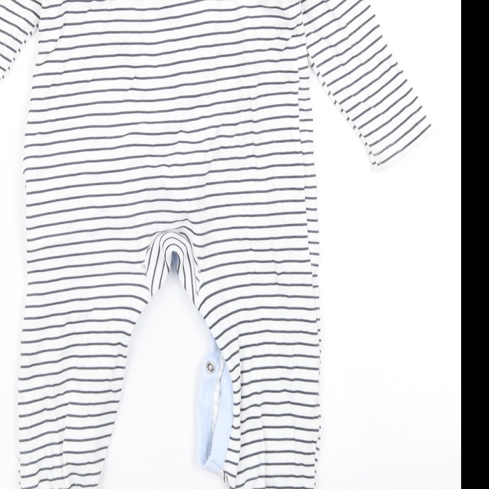 Nutmeg Boys Blue Striped  Babygrow One-Piece Size 12-18 Months