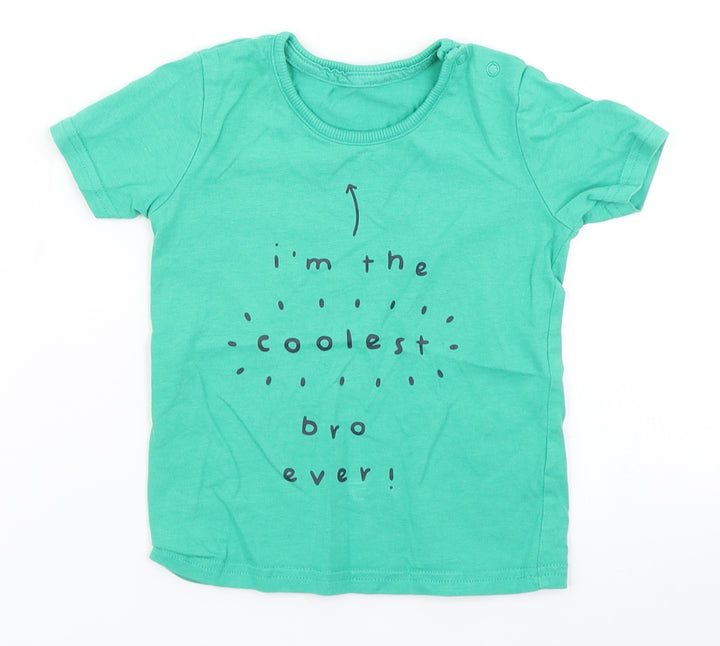 George Boys Green   Basic T-Shirt Size 12-18 Months
