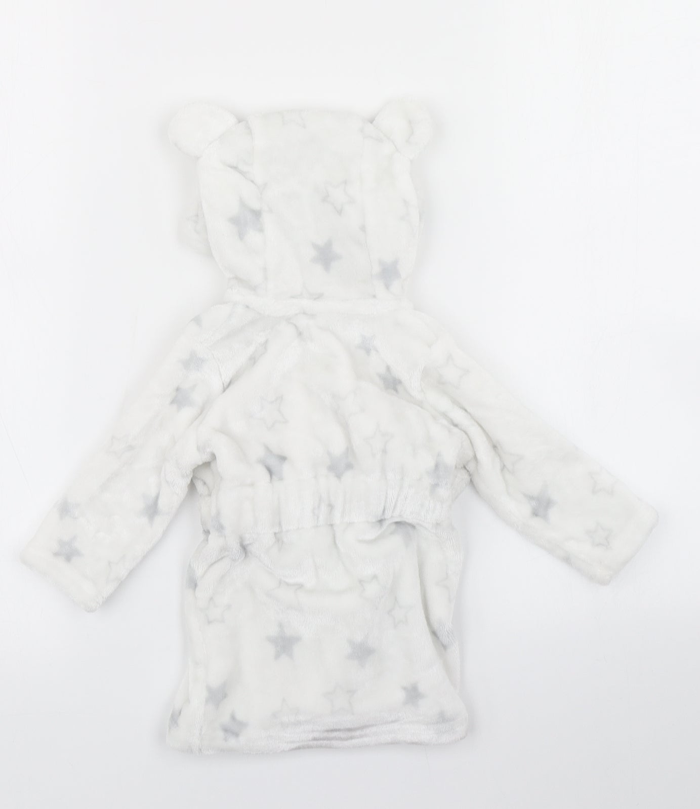 George Girls Grey Spotted  Kaftan Robe Size 3-6 Months  - Tatty Teddy
