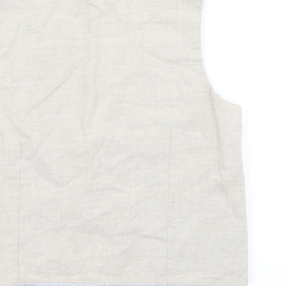 M&S Boys Beige   Jacket Waistcoat Size 8-9 Years