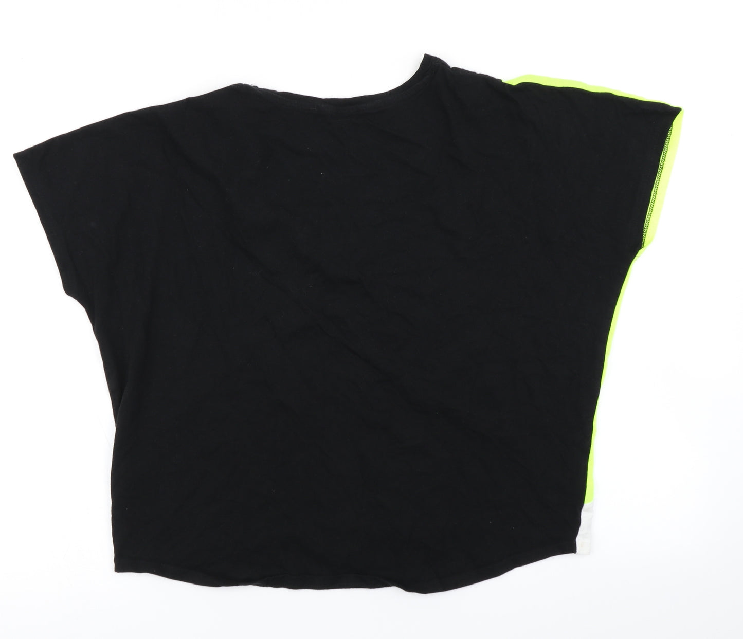 H&M Girls Green Colourblock  Basic T-Shirt Size 12-13 Years