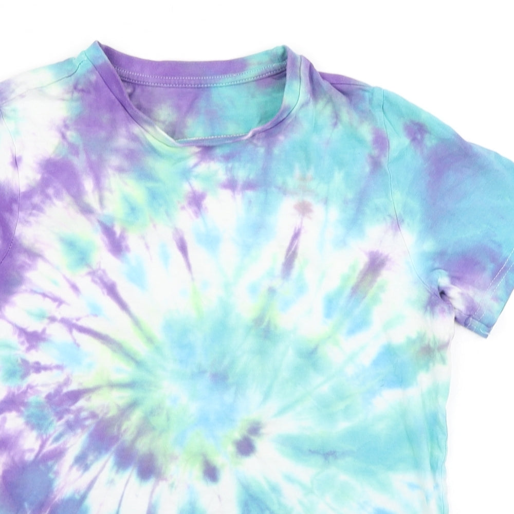 F&F Boys Blue   Basic T-Shirt Size 11-12 Years  - tie dye