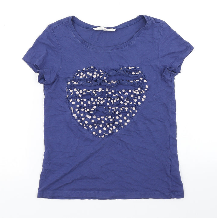 H&M Girls Blue   Basic T-Shirt Size 11 Years