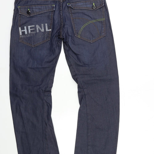 Henley's Mens Blue  Denim Straight Jeans Size 32 in L32 in