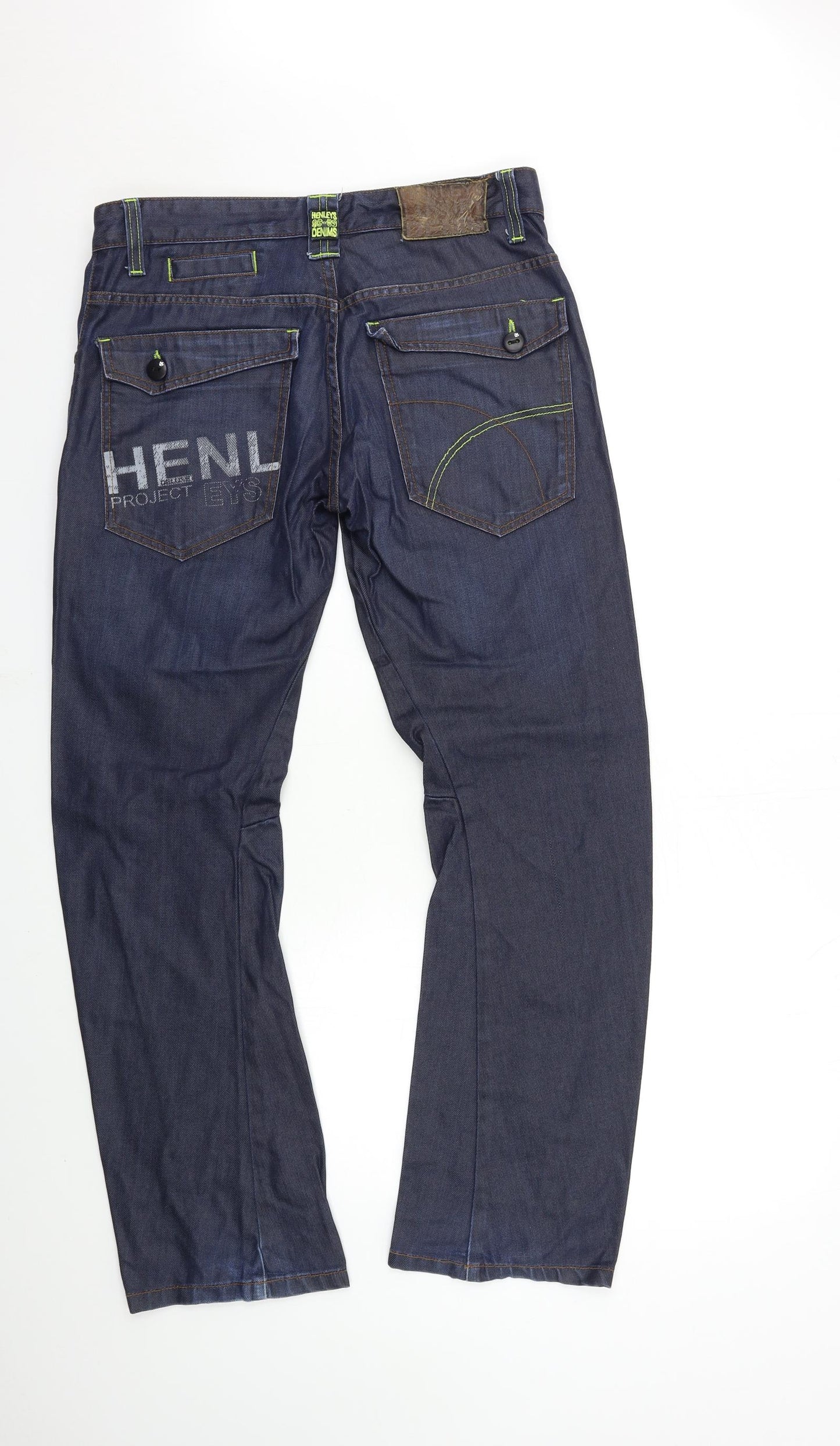 Henley's Mens Blue  Denim Straight Jeans Size 32 in L32 in