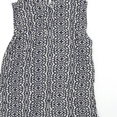 luzuz Womens Black Geometric  Basic Tank Size 6