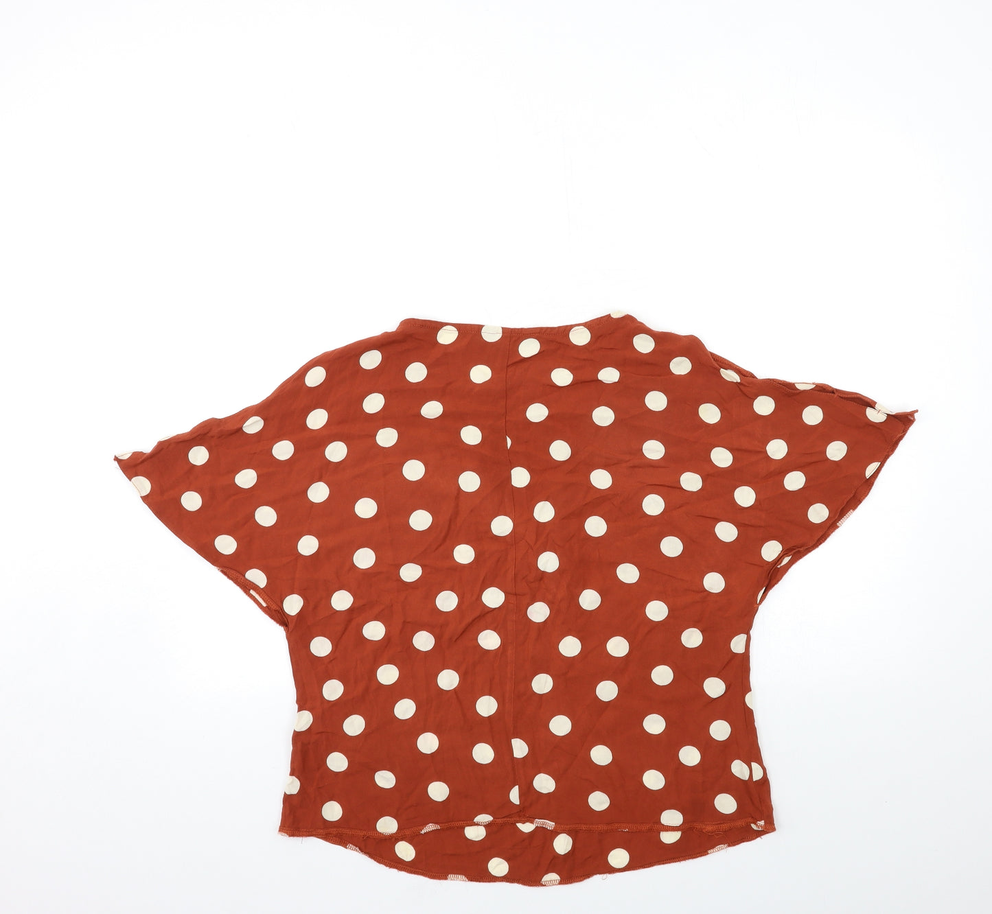 New Look Womens Brown Polka Dot  Basic Blouse Size 12