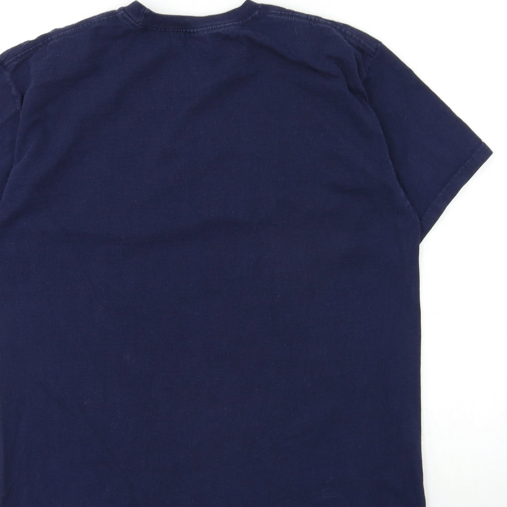 Fruit of the Loom Mens Blue    T-Shirt Size L