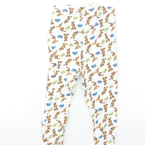 Disney Boys White Animal Print  Pedal Pusher Trousers Size 2-3 Years - tigger