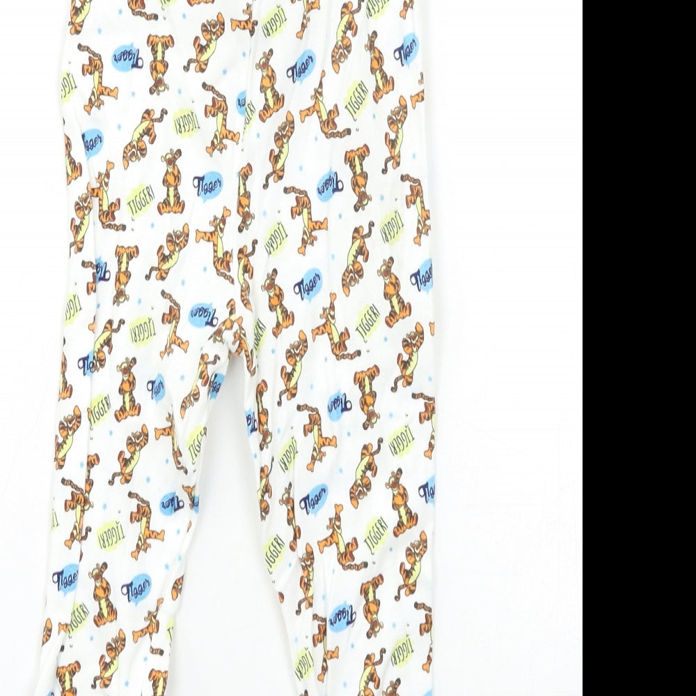 Disney Boys White Animal Print  Pedal Pusher Trousers Size 2-3 Years - tigger