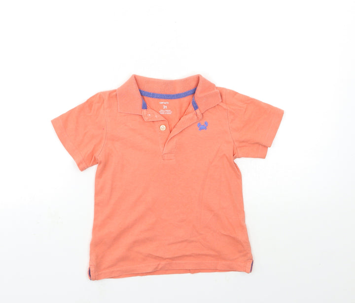 Carter's Boys Orange Basic T-Shirt Size 3 Years