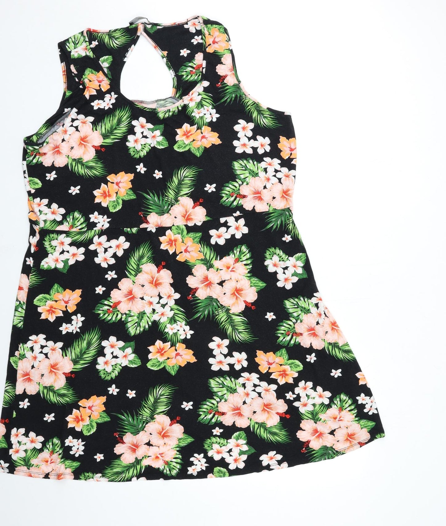 George Womens Black Floral  Fit & Flare  Size 24