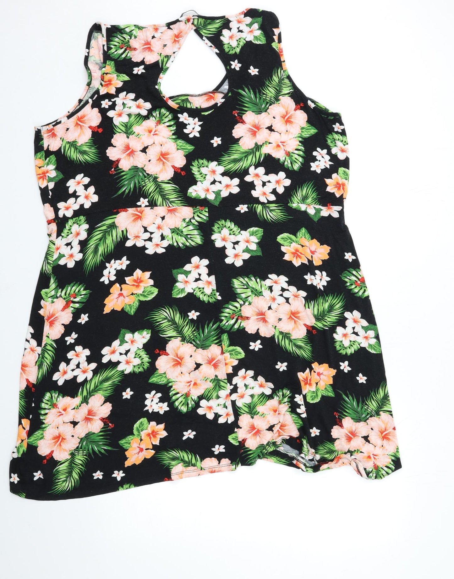 George Womens Black Floral  Fit & Flare  Size 24