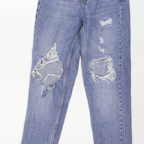 Topshop Womens Blue  Denim Mom Jeans Size 25 in L32 in