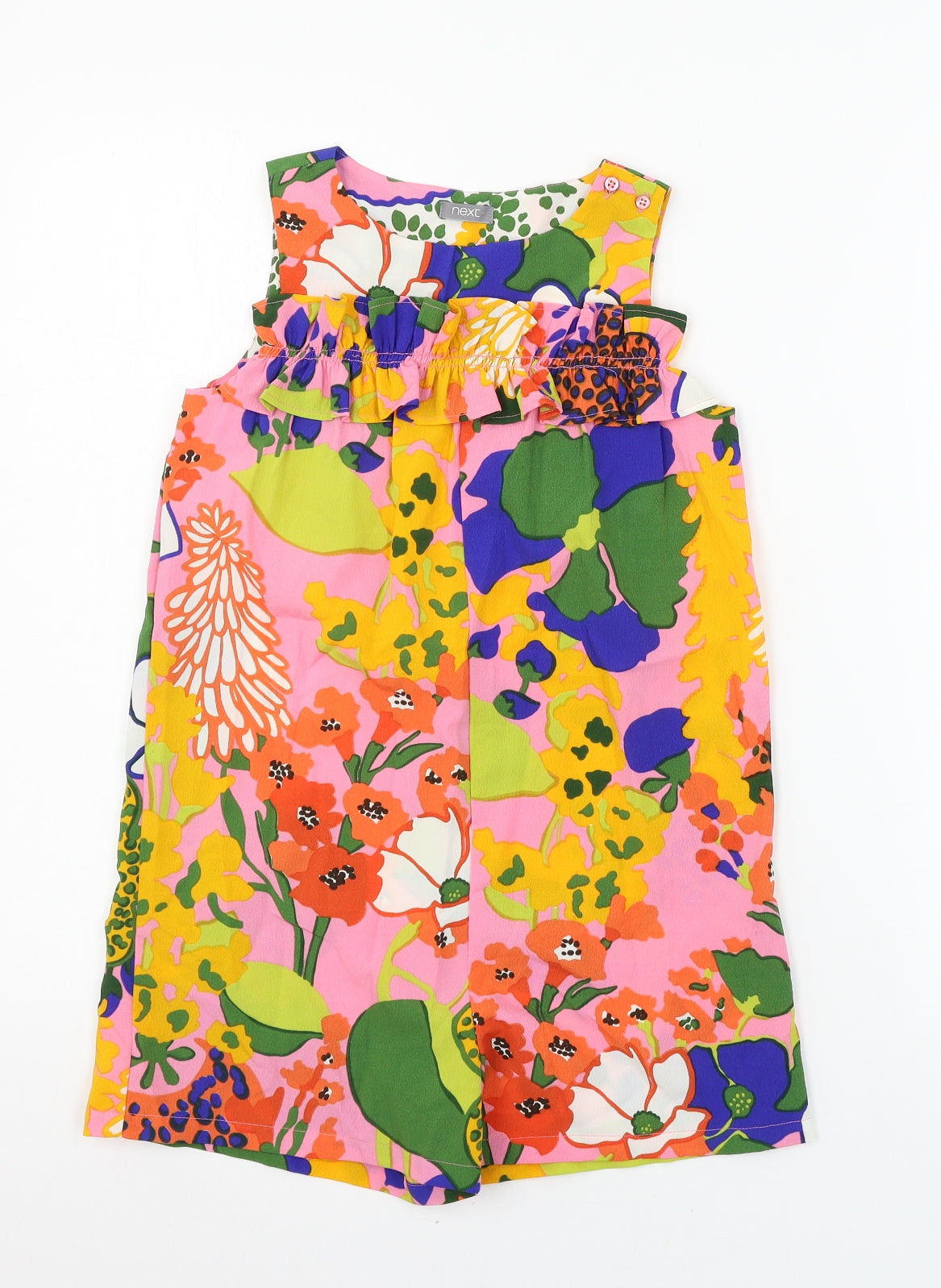 NEXT Girls Multicoloured Geometric  Playsuit One-Piece Size 7 Years