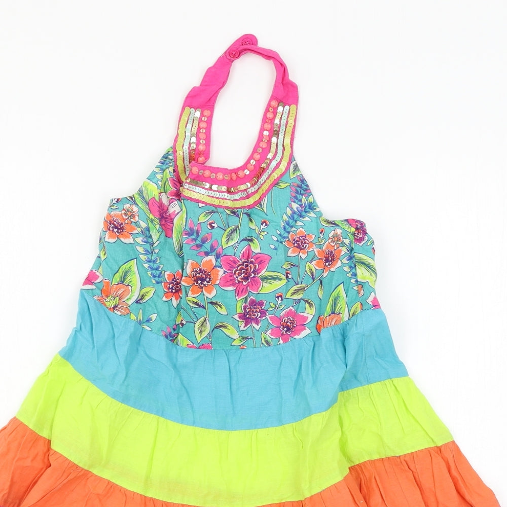 Monsoon Girls Multicoloured Striped  Maxi  Size 8 Years