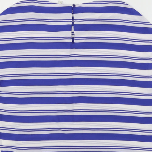 NEXT Womens Blue Striped  Basic Blouse Size 8