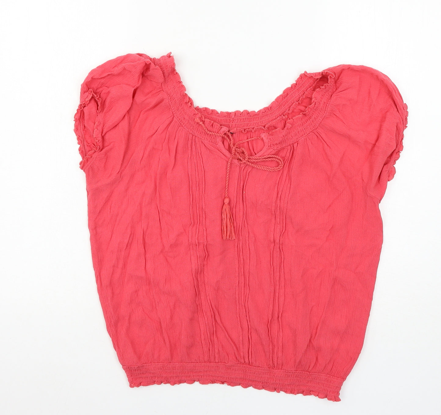 New Look Womens Pink  Jersey Basic Blouse Size 10