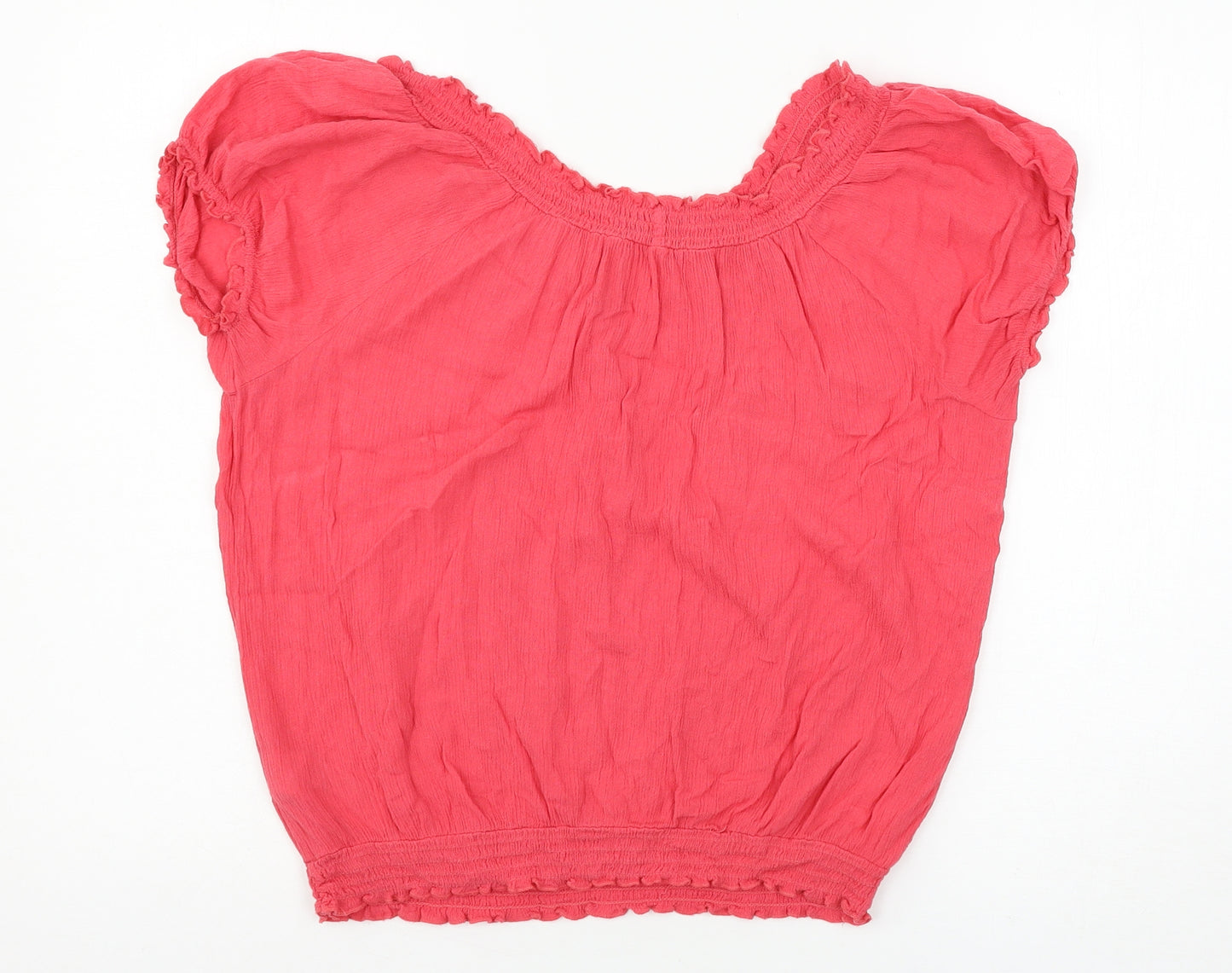 New Look Womens Pink  Jersey Basic Blouse Size 10