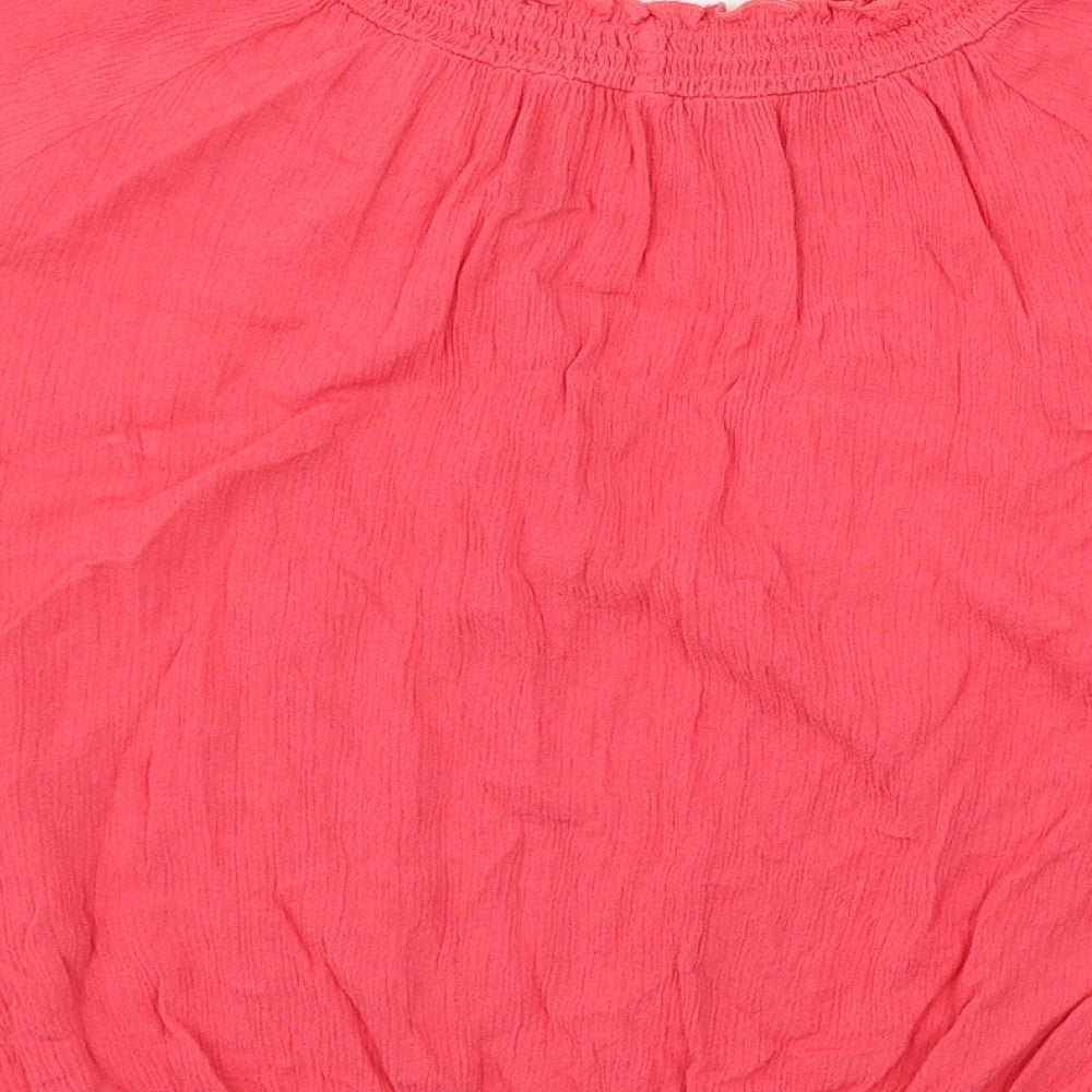 New Look Womens Pink  Jersey Basic Blouse Size 10