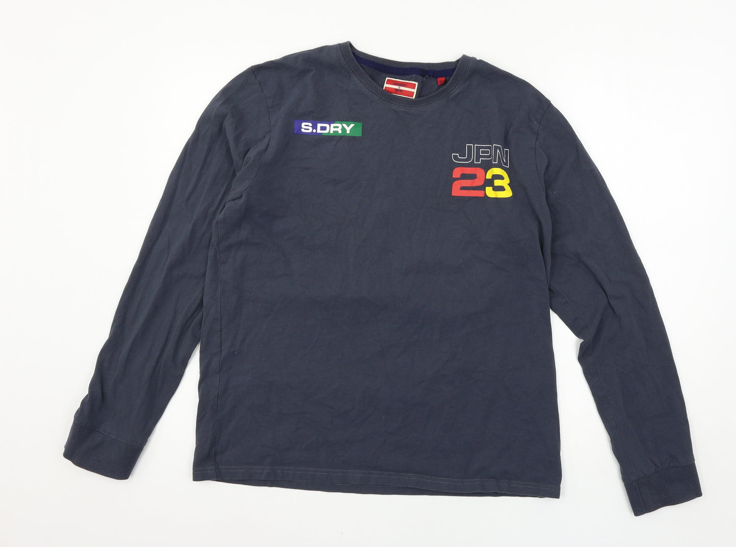 Superdry Mens Blue  Jersey  T-Shirt Size XL