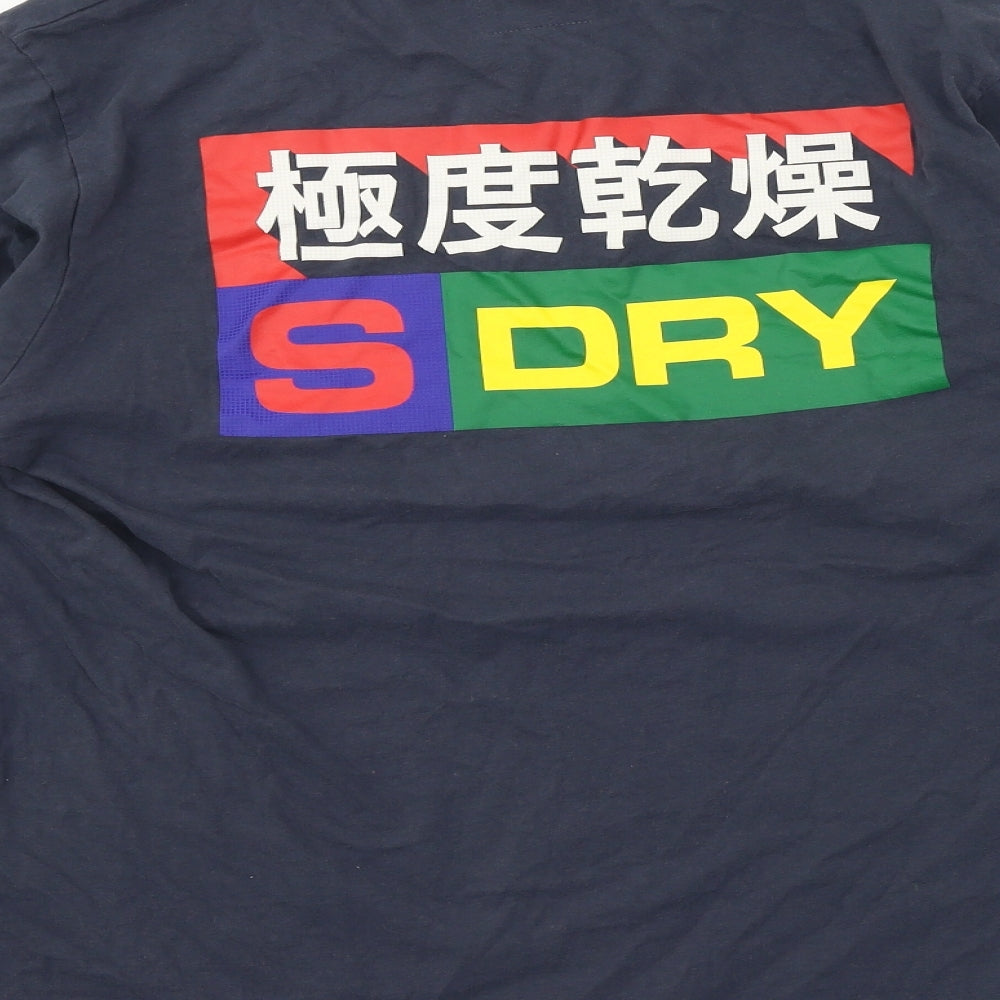 Superdry Mens Blue  Jersey  T-Shirt Size XL