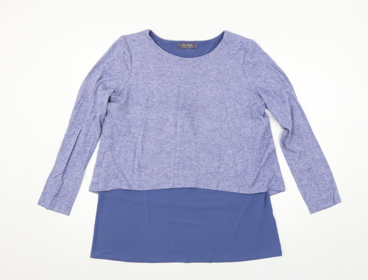 Mr Max Womens Blue  Jersey Basic T-Shirt Size M