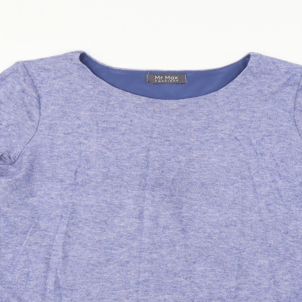 Mr Max Womens Blue  Jersey Basic T-Shirt Size M