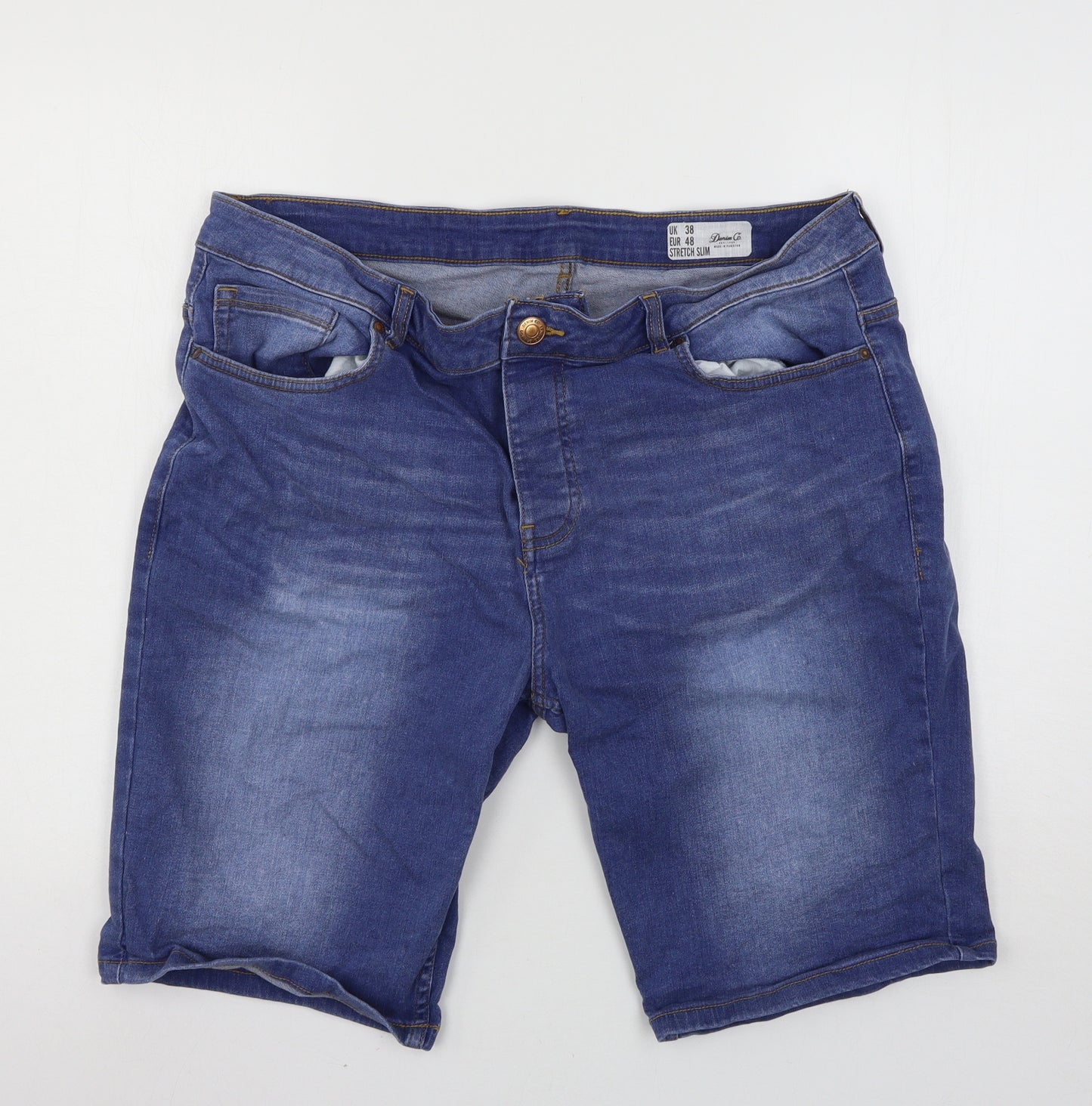 Denim & Co. Womens Blue  Denim Bermuda Shorts Size 38 in