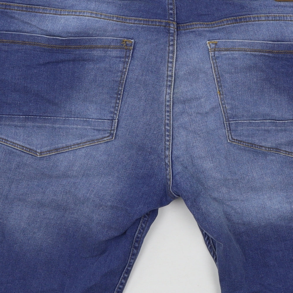 Denim & Co. Womens Blue  Denim Bermuda Shorts Size 38 in