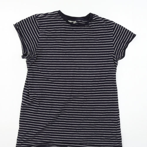 ASOS Womens Blue Striped Jersey Basic T-Shirt Size 6