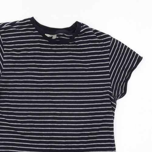 ASOS Womens Blue Striped Jersey Basic T-Shirt Size 6