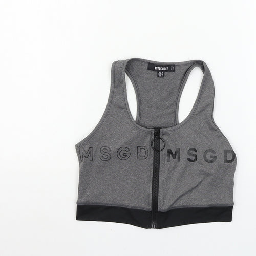 Missguided Womens Grey  Jersey Basic Tank Size 8