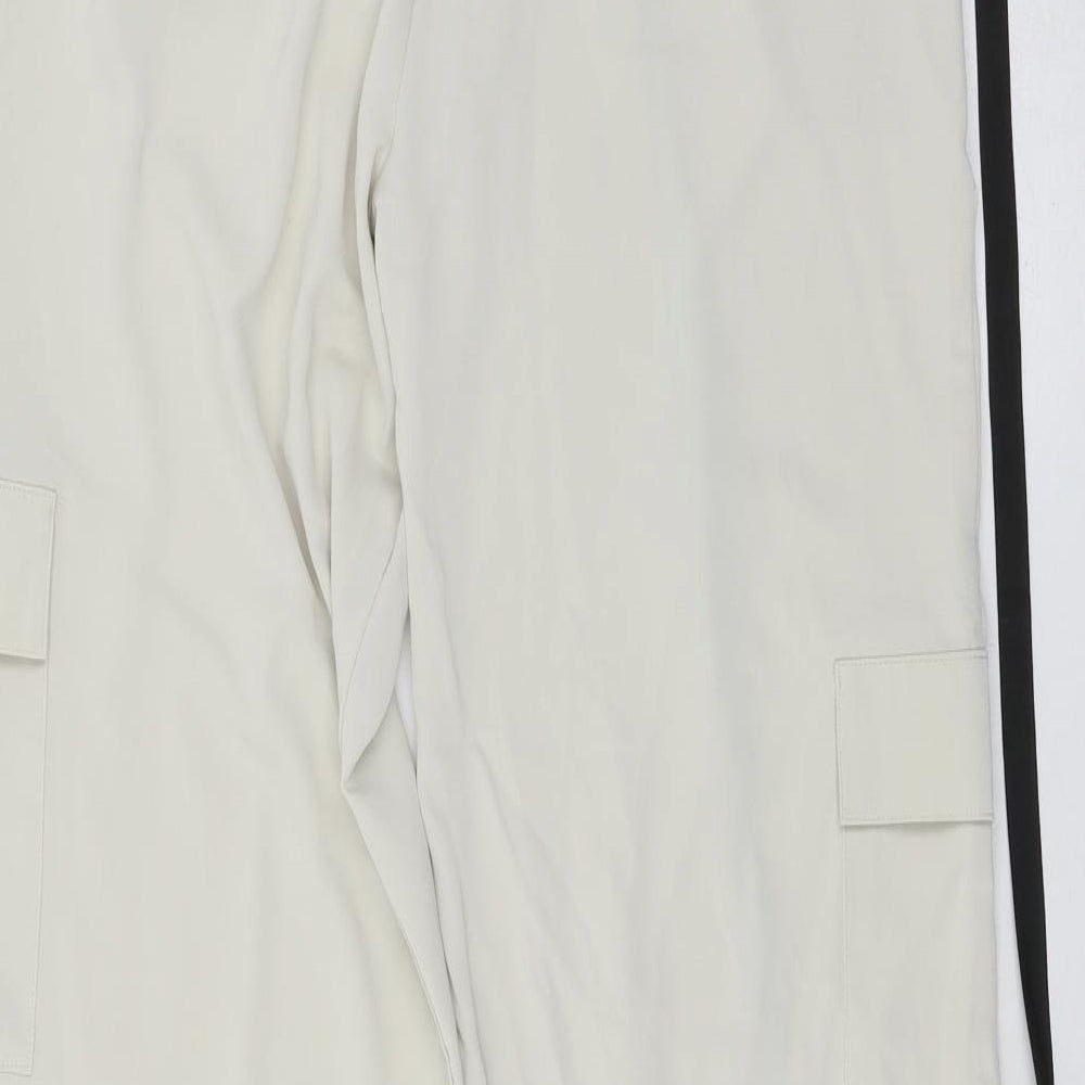 Club L Womens Ivory  Satin Trousers  Size 8 L32 in