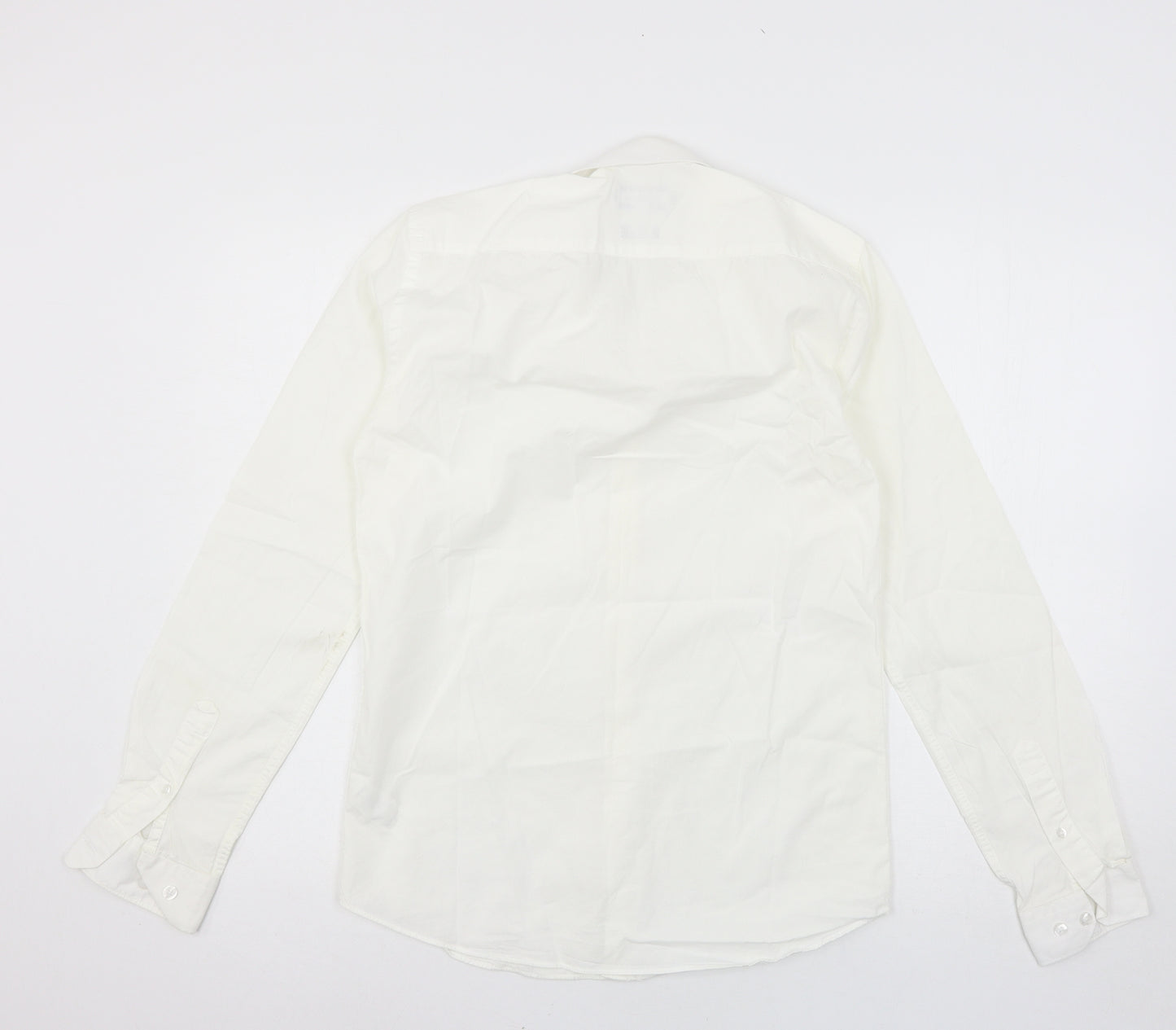Lime Haus Mens White    Button-Up Size 14.5